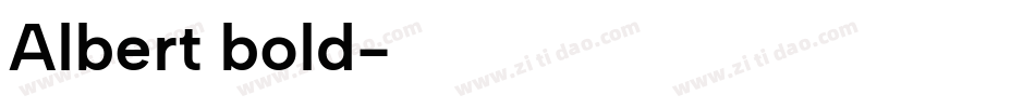 Albert bold字体转换